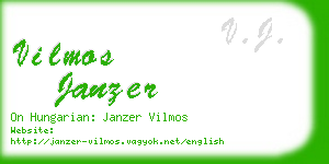 vilmos janzer business card